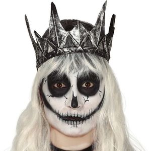 Koning/koninginnen verkleed kroon zilver - Halloween verkleedaccessoires