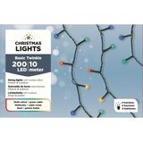 Lumineo Kerstverlichting - 8 functie effect - gekleurd - 200 lampjes - 10M