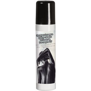 Halloween Zwarte bodypaint spray/body- en haarspray - Verf/schmink voor lichaam en haar