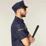 Boland Carnaval verkleed set Politie agent - zonnebril/badge/hoed/knuppel - volwassenen