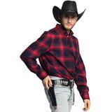 Carnaval verkleed set cowboyhoed El Paso - zwart - en holster met revolver - volwassenen