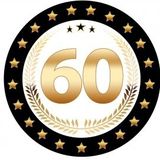 60 jaar luxe bierviltjes/onderzetters - 50 stuks - 60 jarige feestartikelen