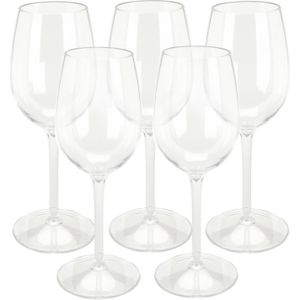 Excellent Houseware Wijnglas - 10x - transparant - kunststof - 330 ml