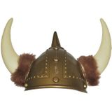 2x stuks stoere viking helm de luxe - Carnaval verkleed helmen voor bij verkleedkleding pak