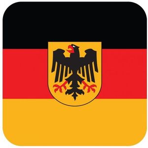45x Bierviltjes Duitse vlag vierkant - Duitsland feestartikelen - Landen decoratie
