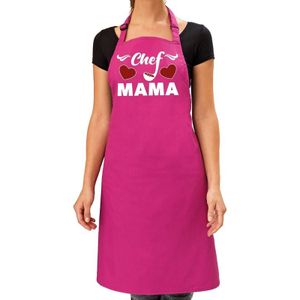 Chef Mama keukenschort roze voor dames - Moederdag - bbq schort