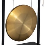 Aziatische drank gong - zwart/goud - hout/metaal - 48 x 69 cm - Drankspelletjes