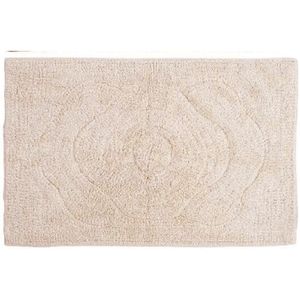 Badmat/badkamerkleed gebroken wit 80 x 50 cm rechthoekig - Matten voor de badkamer
