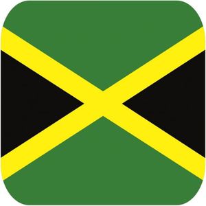 60x Bierviltjes Jamaicaanse vlag vierkant - Jamaica feestartikelen - Landen decoratie