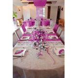 Santex Bruiloft/huwelijksfeest tafelkleed op rol - 2x - non woven polyester - ivoor wit - 120 cm x 10 m