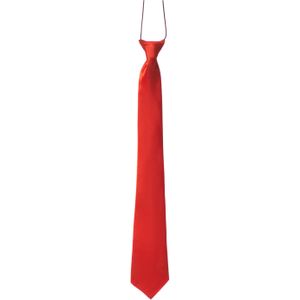 Partychimp Carnaval verkleed accessoires stropdas zijdeglans - rood - polyester - heren/dames