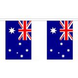 Landen vlaggen versiering set Australie 2x artikelen vlag 90 x 150 cm en een vlaggetjes lijn