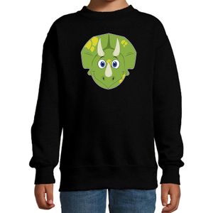 Cartoon dino trui zwart voor jongens en meisjes - Kinderkleding / dieren sweaters kinderen