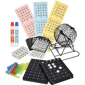 Complete Bingo Spel Set - 168x Bingokaarten - 75 Witte Balletjes - 2x Stiften - Geschikt voor alle leeftijden