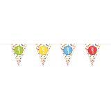 Haza - Verjaardag  4 jaar feestartikelen pakket vlaggetjes/ballonnen