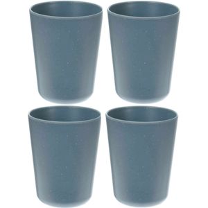 Excellent Houseware - Onbreekbare bekers - 8x - blauw - melamine  - 450 ml