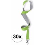 30 stuks groen/grijze keycords - 50 cm - lanyards