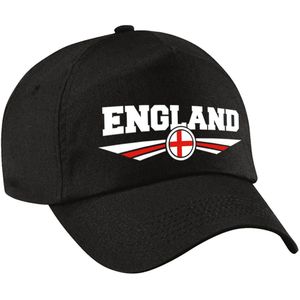 Engeland / England landen pet zwart kinderen - Engeland / England baseball cap - EK / WK / Olympische spelen outfit