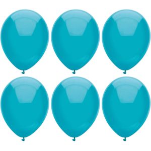 Haza Ballonnen verjaardag - 200x stuks - turquoise blauw - 29 cm