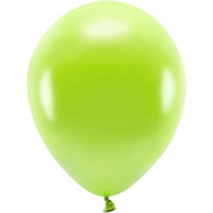 100x Lichtgroene/limegroene ballonnen 26 cm eco/biologisch afbreekbaar - Milieuvriendelijke ballonnen - Feestversiering/feestdecoratie - Lichtgroen thema - Themafeest versiering