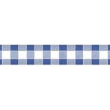 2x Blauw/witte ruiten papieren tafellaken/tafelkleed 1000 x 118 cm op rol - Ruitjes thema tafeldecoratie versieringen