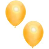 30x Gele metallic ballonnen 30 cm - Feestversiering/decoratie ballonnen geel