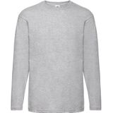 Basic shirt lange mouwen/longsleeve grijs voor heren