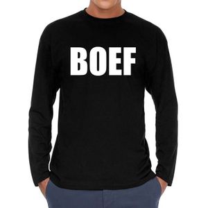 BOEF long sleeve t-shirt zwart heren - zwart BOEF shirt met lange mouwen