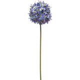 Emerald Allium/Sierui kunstbloem - 2x - losse steel - blauw - 60 cm - Natuurlijke uitstraling