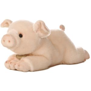 Pluche roze varken knuffel van 28 cm - kinder speelgoed knuffels - Boerderij dieren knuffels