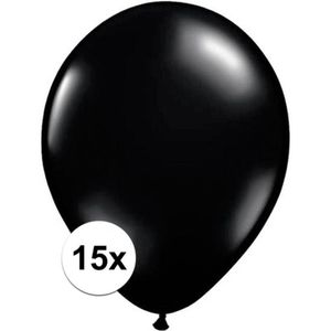 Qualatex ballonnen zwart 15 stuks