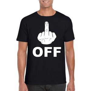 Fuck off t-shirt zwart - heren - katoen