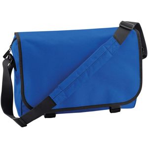 Bagbase Schoudertas/Messenger bag - blauw - heren/dames - 41 x 31 x 12 cm - schooltas/laptoptas