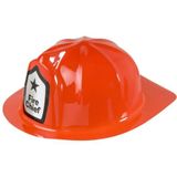 2x stuks rode brandweer verkleed helm  - Carnaval en verkleed accessoires - Hoeden/helmen