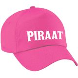 Foute piraat verkleed pet roze voor dames en heren - piraten baseball cap - Fout  verkleedaccessoire voor kostuum
