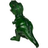 Out of the Blue Spaarpot Dinosaurus T-REX - groen - polyresin - 22 x 32 cm - met afsluitdop - Voor kinderen