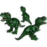 Out of the Blue Spaarpot Dinosaurus T-REX - groen - polyresin - 22 x 32 cm - met afsluitdop - Voor kinderen