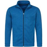 Fleece vest premium blauw voor heren - Outdoorkleding wandelen/camping - Vesten/jacks herenkleding