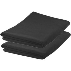 2x stuks Zwarte badhanddoeken microvezel 150 x 75 cm - ultra absorberend - super zacht - handdoeken