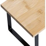 Zeller keukenrek/opbergrek/aanrecht organizer - 2x - zwart - 36 x 16 x 16 cm - metaal/bamboe hout