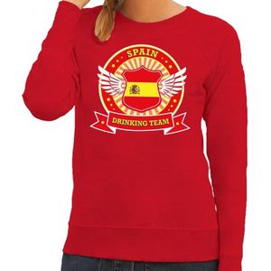 Rood Spain drinking team sweater rood dames -  Spanje kleding