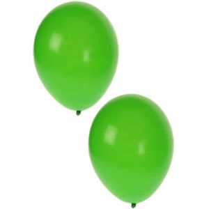 Bellatio Decorations ballonnen - 40 stuks - groen - 27 cm - helium of lucht - verjaardag / versiering