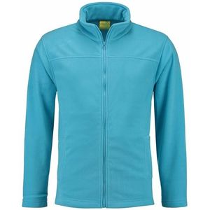 Turquoise fleece vest met rits voor volwassenen