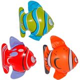 6x Opblaasbare tropische vissen - opblaas dieren - 14 x 22 cm per stuk