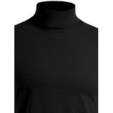 Luxe zwarte col t-shirt voor heren