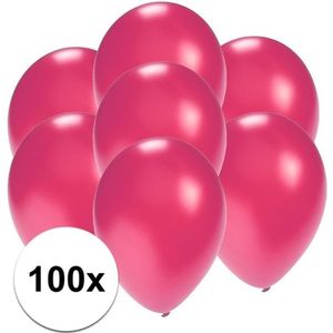 Kleine ballonnen roze metallic 100 stuks
