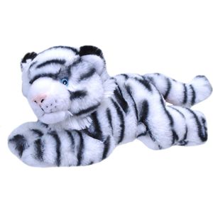 Pluche knuffel dieren Eco-kins witte tijger van 25 cm. Wildlife speelgoed knuffelbeesten - Cadeau voor kind/jongens/meisjes