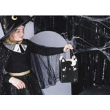 PartyDeco Verkleed cape - met sterretjes - zwart - voor kinderen - 3-7 jaar - Halloween thema