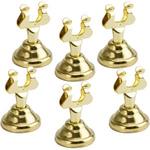 PartyDeco naamkaart/plaatskaart houders Luxe - Bruiloft - 10x - goud - 4 cm