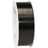 1x XL Hobby/decoratie zwarte kunststof sierlinten 4 cm/40 mm x 91 meter- Luxe kwaliteit - Cadeaulint lint/ribbon